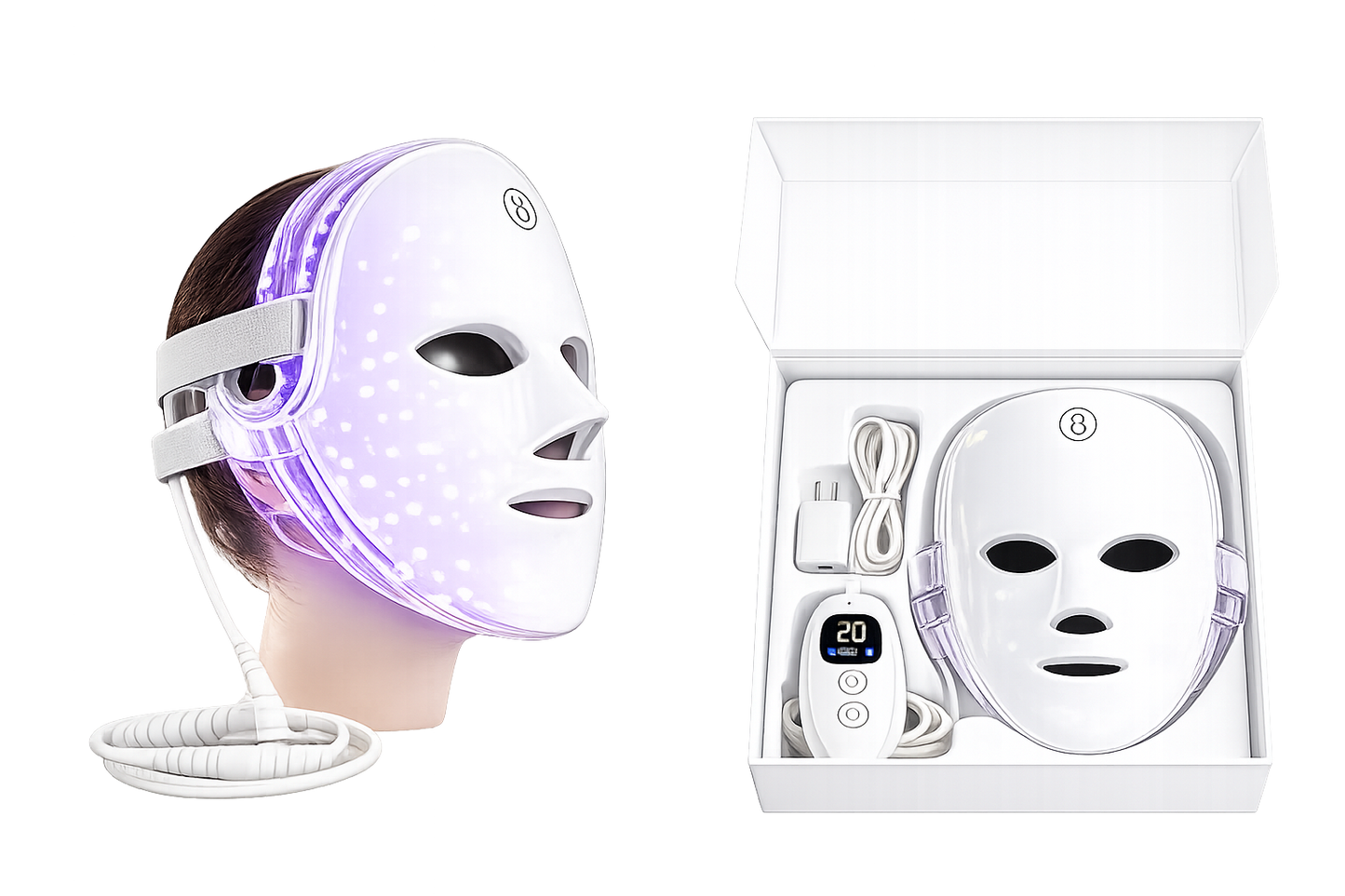 Máscara facial LED