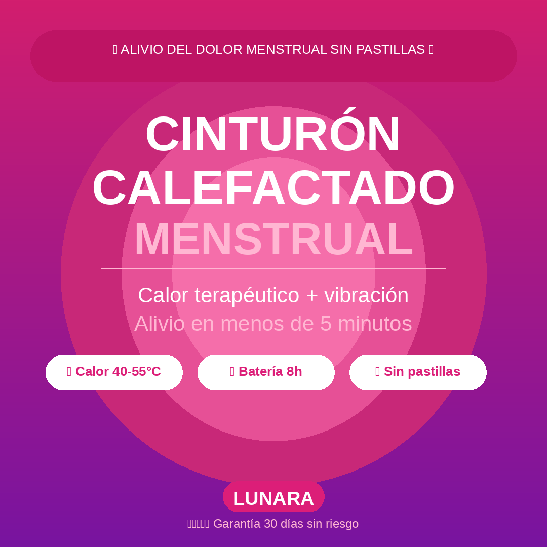 Cinturón Calefactado Menstrual — Alivio del Dolor en Minutos