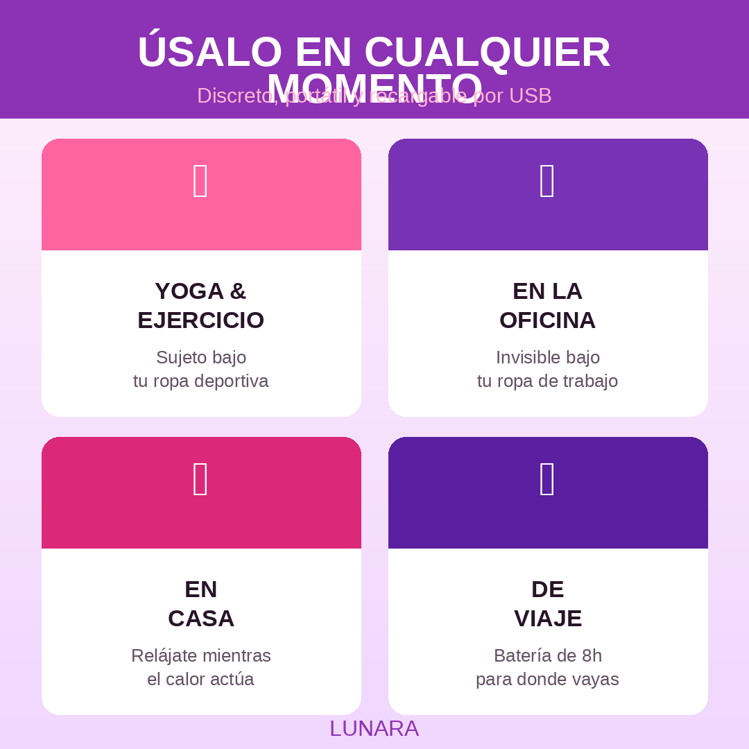 Úsalo en cualquier momento - yoga, oficina, casa y viaje