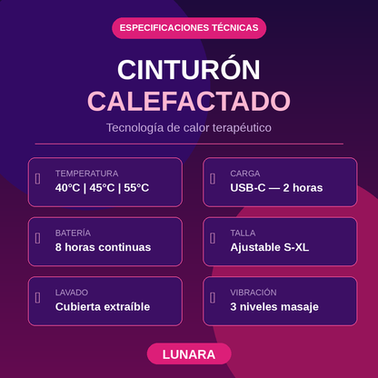 Cinturón Calefactado Menstrual — Alivio del Dolor en Minutos